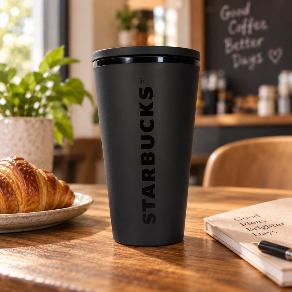 Starbucks 2020 Matte Black Cold Cup 16 oz Grande Tumbler No Straw